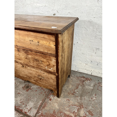 29 - A Georgian mahogany rectangular side table with single drawer - approx. 63.5cm high x 74cm wide x 48... 