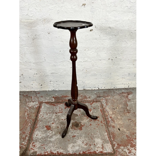 115 - A 19th century mahogany torchère on tripod pedestal support - approx. 93.5cm high