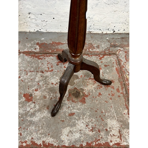 115 - A 19th century mahogany torchère on tripod pedestal support - approx. 93.5cm high