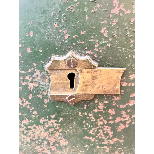 92 - A W. H. Wakefield & Co. Birmingham cast iron safe with keys - approx. 67.5cm high x 46cm wide x 47cm... 