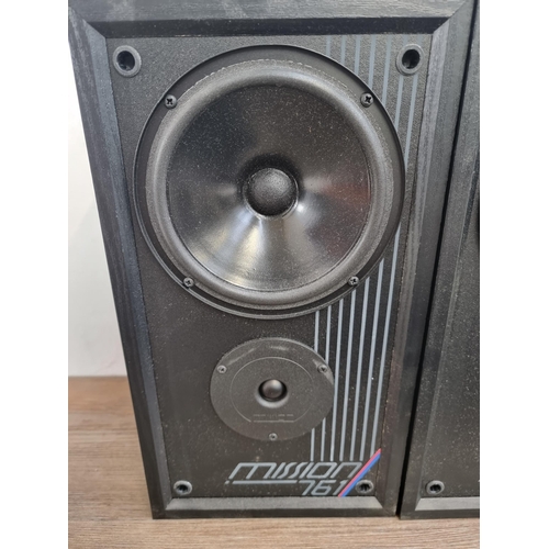 510 - A pair of Mission 761 two-way bookshelf hi-fi speakers