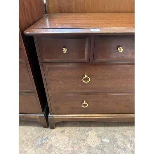 4 - A Stag Minstrel mahogany chest of four short over two long drawers - approx. 72cm high x 106cm wide ... 