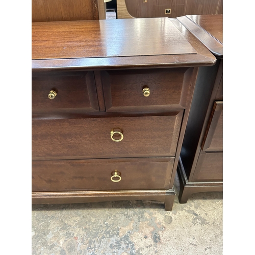 4 - A Stag Minstrel mahogany chest of four short over two long drawers - approx. 72cm high x 106cm wide ... 