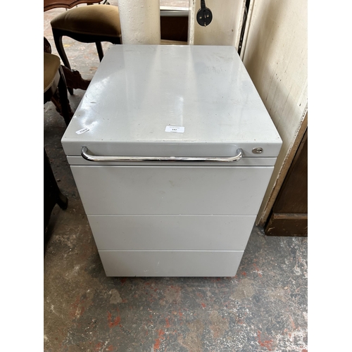 147 - A Unity grey metal four drawer tools cabinet with contents - approx. 59cm high x 42cm wide x 55cm de... 