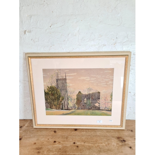 175 - A framed William Lyons Wilson watercolour titled 'April Evening' - approx. 57cm high x 70cm wide