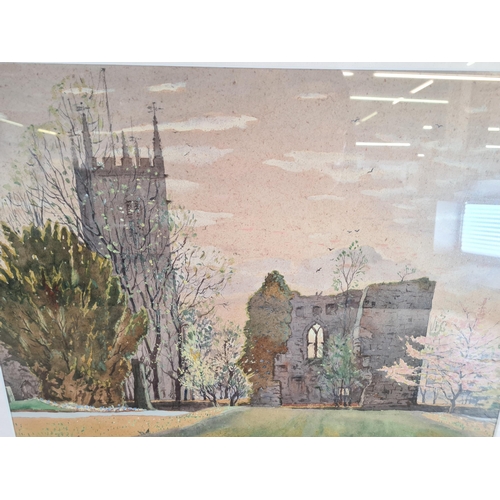 175 - A framed William Lyons Wilson watercolour titled 'April Evening' - approx. 57cm high x 70cm wide