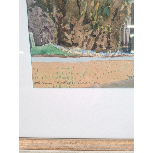 175 - A framed William Lyons Wilson watercolour titled 'April Evening' - approx. 57cm high x 70cm wide