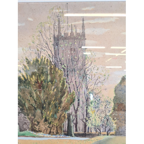 175 - A framed William Lyons Wilson watercolour titled 'April Evening' - approx. 57cm high x 70cm wide