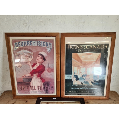 178 - Three framed advertising prints