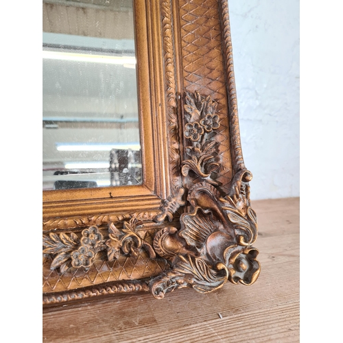 179 - A 19th century style gilt framed bevelled edge wall mirror - approx. 80cm high x 110cm