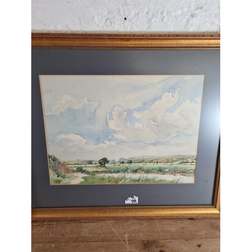 182A - Two 1930s gilt framed landscape watercolours by A. B. Foster