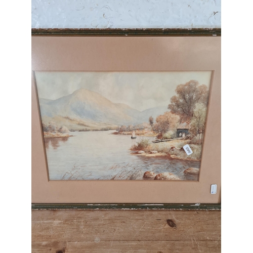 182B - Two early 20th century H. English watercolours