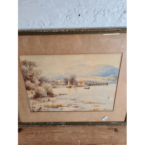 182B - Two early 20th century H. English watercolours