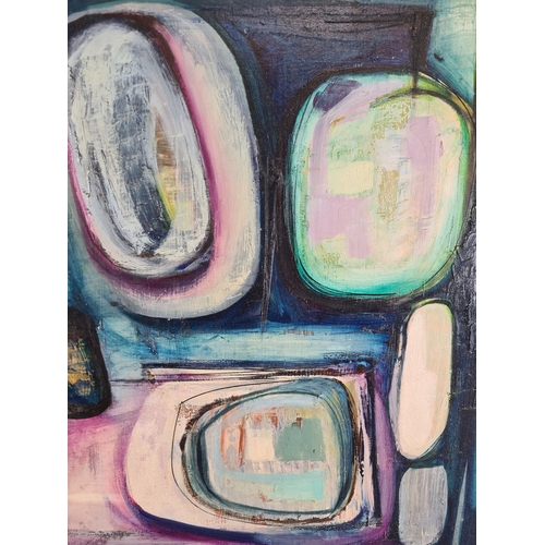 194 - A mid 20th century framed Lisa Blake abstract oil painting - approx. 47cm high x 58cm wide