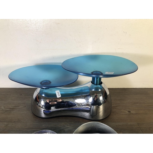 290 - A set of Equilibrium weighing scales with weights designed by Sebastian Conran