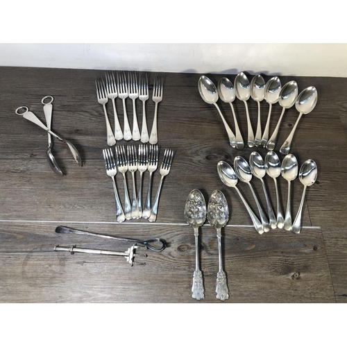 292 - A collection of late 19th/early 20th century silver plated cutlery to include Dixon etc.