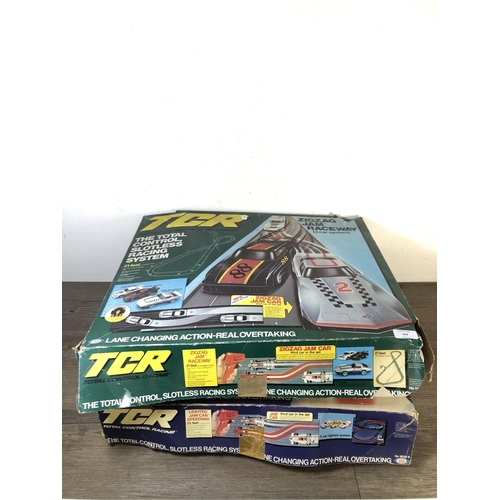 324 - Two vintage TCR slot car sets, one Zigzag Jam Raceway and one Lighted Jam Car Speedway