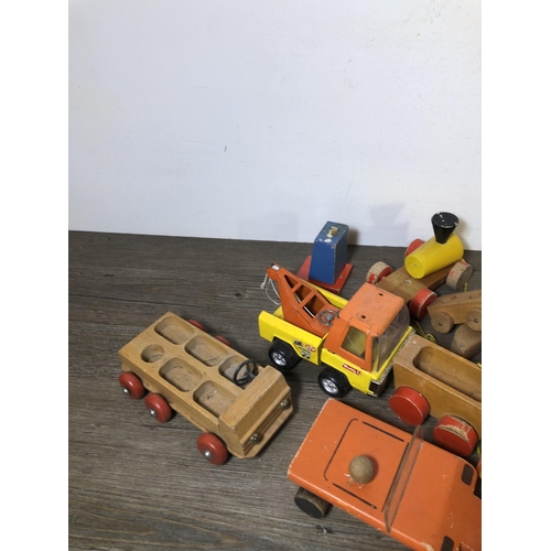 342 - A collection of vintage model vehicles to include Tonka diecast, Dinky Shado 2 tank etc.