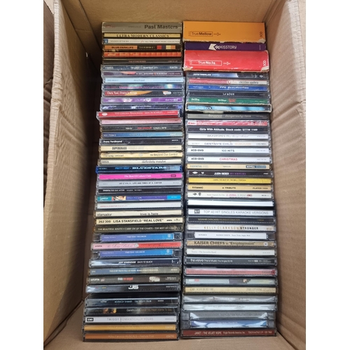 579 - Three boxes containing a collection of CDs to include Nirvana, The Verve, The Stone Roses, The Prodi... 