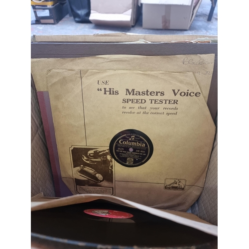 583 - A collection of shellac records to include Enrico Caruso, Marian Anderson, Pasquale Amato, Peter Daw... 