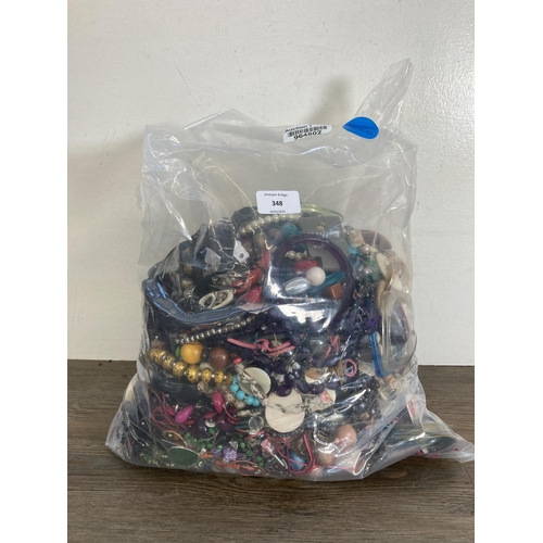 348 - Approx. 10kg of costume jewellery