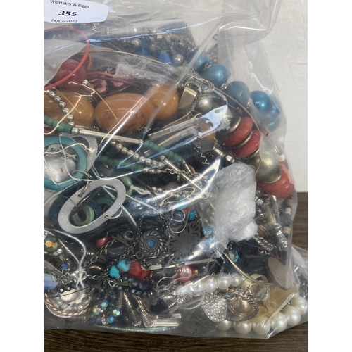 355 - Approx. 10kg of costume jewellery