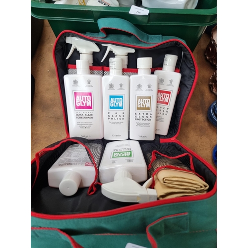 717 - A bagged Autoglym Lifeshine car cleaning set