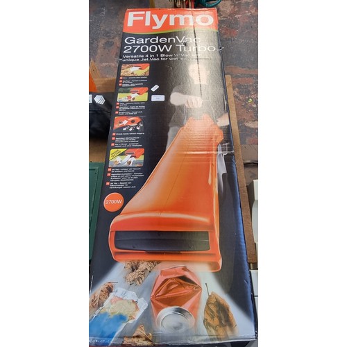 729 - A boxed Flymo garden vac