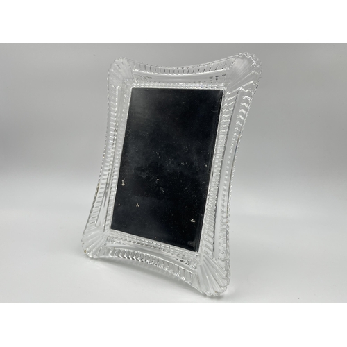 215 - A Waterford Crystal photo frame - approx. 22cm high x 17cm wide