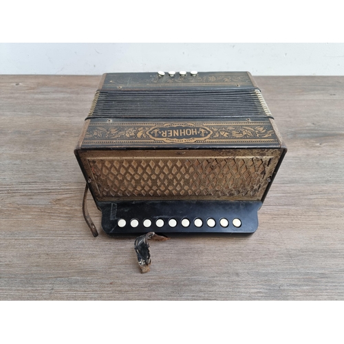 626 - A vintage Hohner Pokerwork Button Melodeon