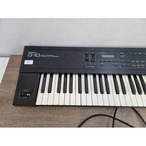 629 - A Roland D-10 Multi Timbral Linear Synthesizer keyboard