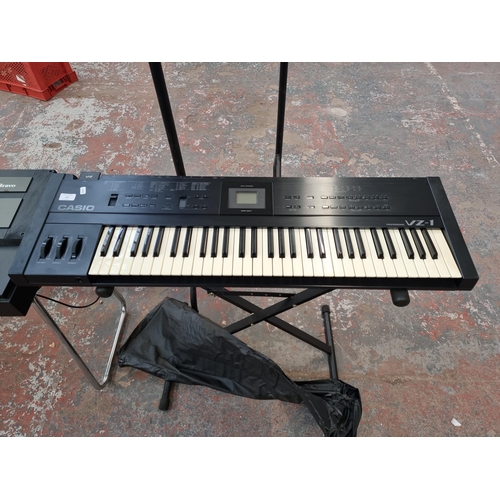 632 - A Casio VZ-1 Professional electronic keyboard with cover and stand