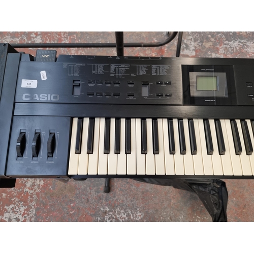 632 - A Casio VZ-1 Professional electronic keyboard with cover and stand