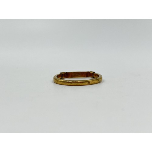 1103 - A hallmarked Birmingham 9ct gold ring, size O½ - approx. gross weight 2.21 grams