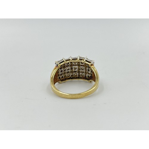 1108 - A QVC hallmarked Birmingham 9ct gold diamond cluster ring,  size Q - approx. gross weight 4.41 grams