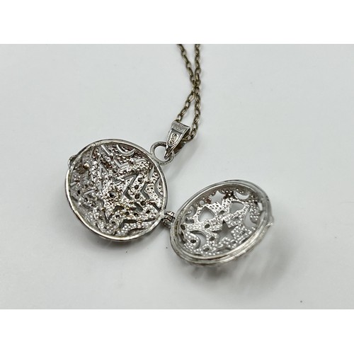 1116 - A collection of stamped .925 silver jewellery - approx. gross weight 32.4 grams