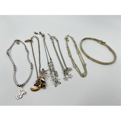 1119 - Six pieces of .925 silver jewellery - approx. gross weight 28 grams