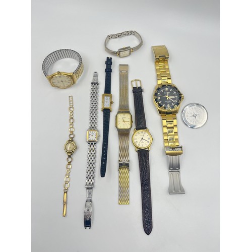 1130 - Eight wristwatches to include Accurist quartz, Sekonda, Orient, Seiko, Citizen Eco Drive etc.