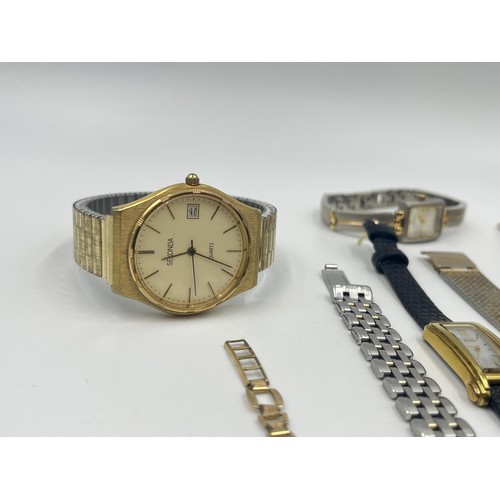 1130 - Eight wristwatches to include Accurist quartz, Sekonda, Orient, Seiko, Citizen Eco Drive etc.