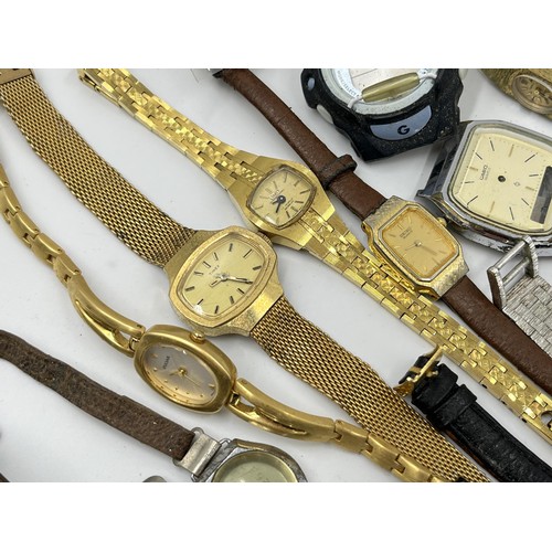 1138 - A large collection of wristwatch parts and lady's wristwatches to include Timex, Seiko etc.