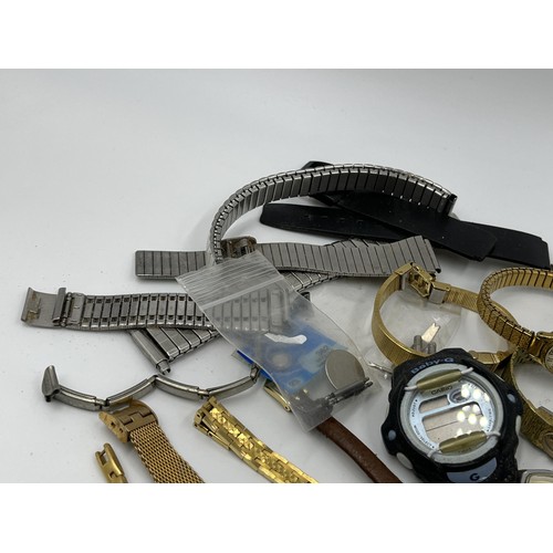 1138 - A large collection of wristwatch parts and lady's wristwatches to include Timex, Seiko etc.