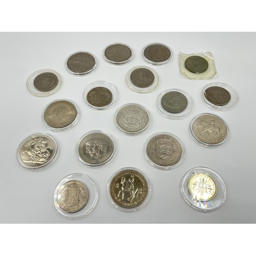 1245 - A collection of British coins to include 1937 George VI crown etc.