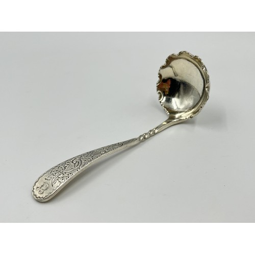 1177 - A George V Baker & Staniforth hallmarked Sheffield silver sauce ladle, dated 1911 - approx. gross we... 