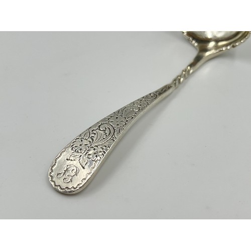 1177 - A George V Baker & Staniforth hallmarked Sheffield silver sauce ladle, dated 1911 - approx. gross we... 