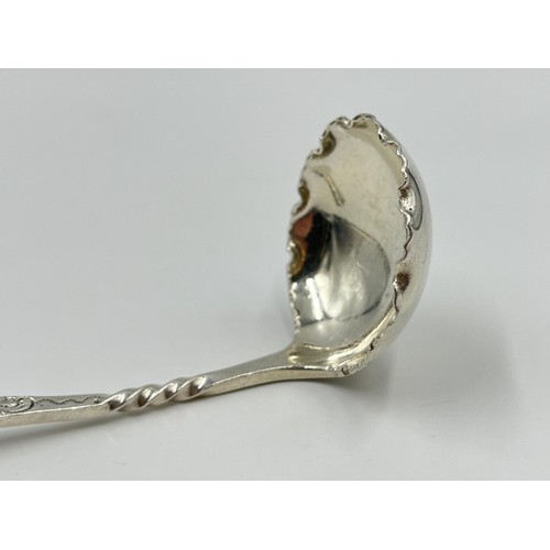 1177 - A George V Baker & Staniforth hallmarked Sheffield silver sauce ladle, dated 1911 - approx. gross we... 