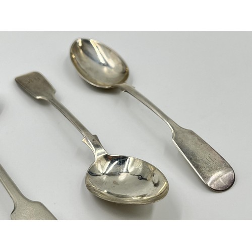 1179 - Four hallmarked sterling silver spoons, three Victorian and one Edwardian - approx. gross weight 74 ... 