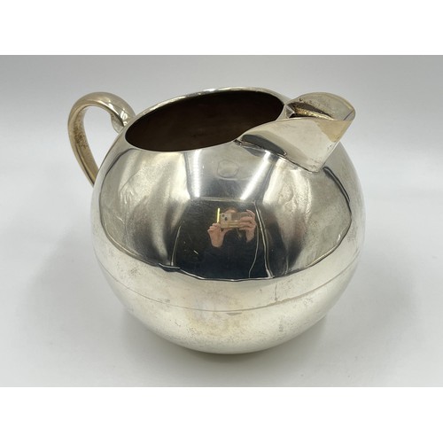 1186 - A Mexican .925 sterling silver water jug - approx. gross weight 562 grams and 14.5cm high