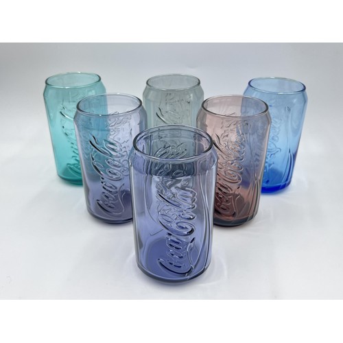 226 - Six Coca-Cola advertising drinking glasses