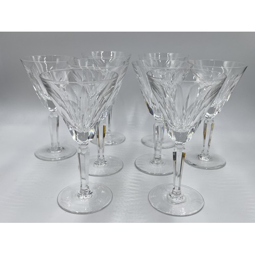 233 - Eight Waterford Crystal wine glasses - approx. 16.5cm high