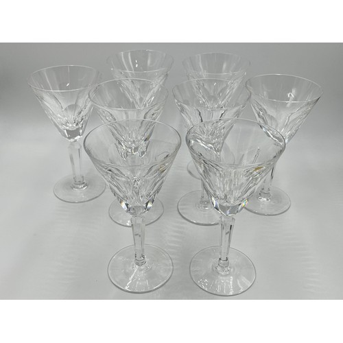 233 - Eight Waterford Crystal wine glasses - approx. 16.5cm high